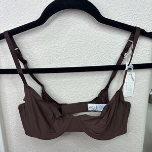 Smoothez by Aerie Bra Beige Full Coverage Unlined Underwire 32C Brown New